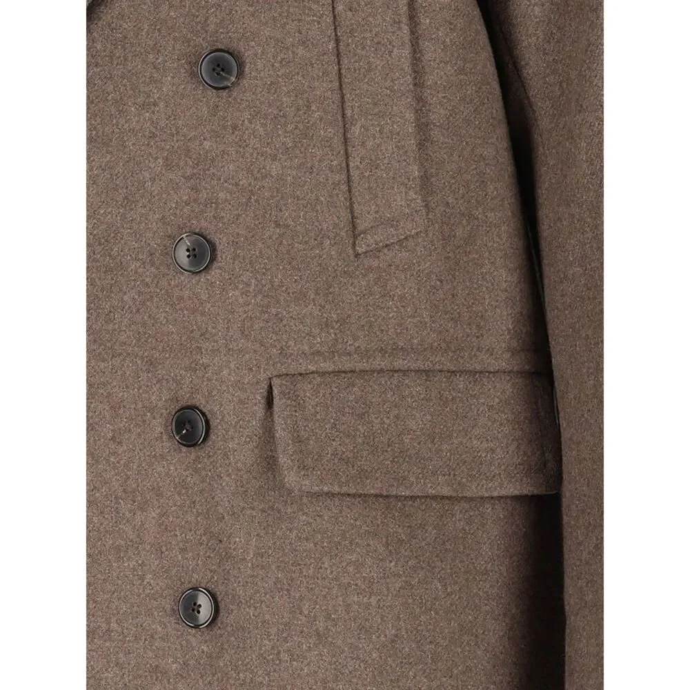 Dries Van Noten Men Oversized Double-Breasted Wool Coat